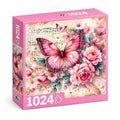 Pink Butterfly and Roses Jigsaw Puzzle – 1024 Pieces