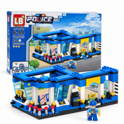 Police station building blocks set with packaging – 250 pieces, ages 6–14