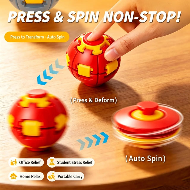 Press & Spin Transforming Fidget Ball