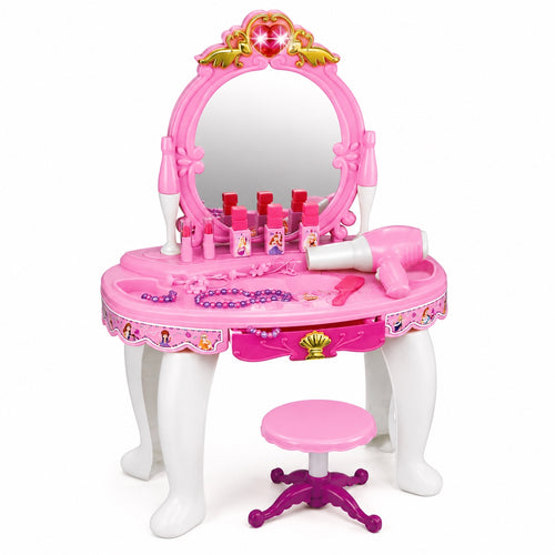 Princess Beauty Vanity Table Playset with Mirror & Stool — alternate view