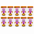 Purple Solar Dancing Skeletons – Halloween Party Pack of 10