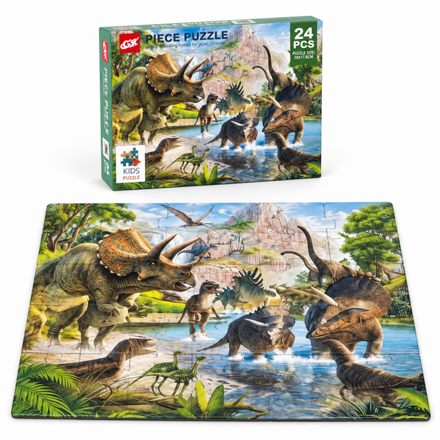 Horned Dinosaurs Jigsaw Puzzle – 24 Pieces