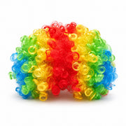 Rainbow curly costume wig
