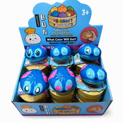 Rainbow Mystery Bun squishy fidget toy display
