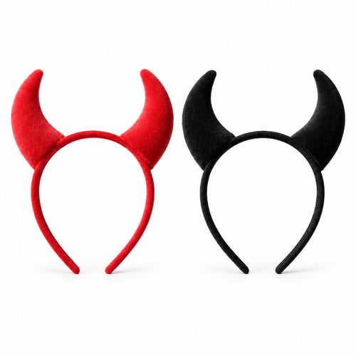Devil Horns Halloween Headband – Red or Black