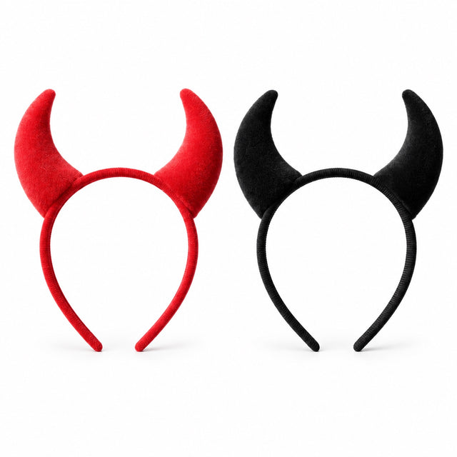 Devil Horns Halloween Headband – Red or Black