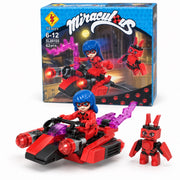 Red ladybug hero vehicle building set with box and figure