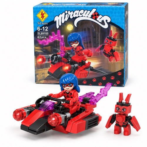 Miraculous Ladybug Hero Vehicle Building Set – 62 Pieces