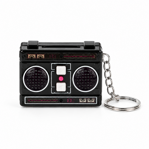 Retro Voice Recorder Keychain – 30 Seconds