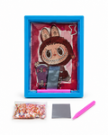 Labubu The Monsters Skateboard Rhinestone Picture Art Kit with Blue Frame