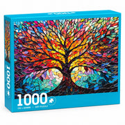 Stained Glass Tree Jigsaw Puzzle – 1000 Pieces box design