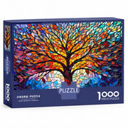 Stained Glass Tree Jigsaw Puzzle – 1000 Pieces box design