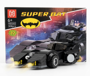 Super Bat 02 black car building blocks set, 308 pieces