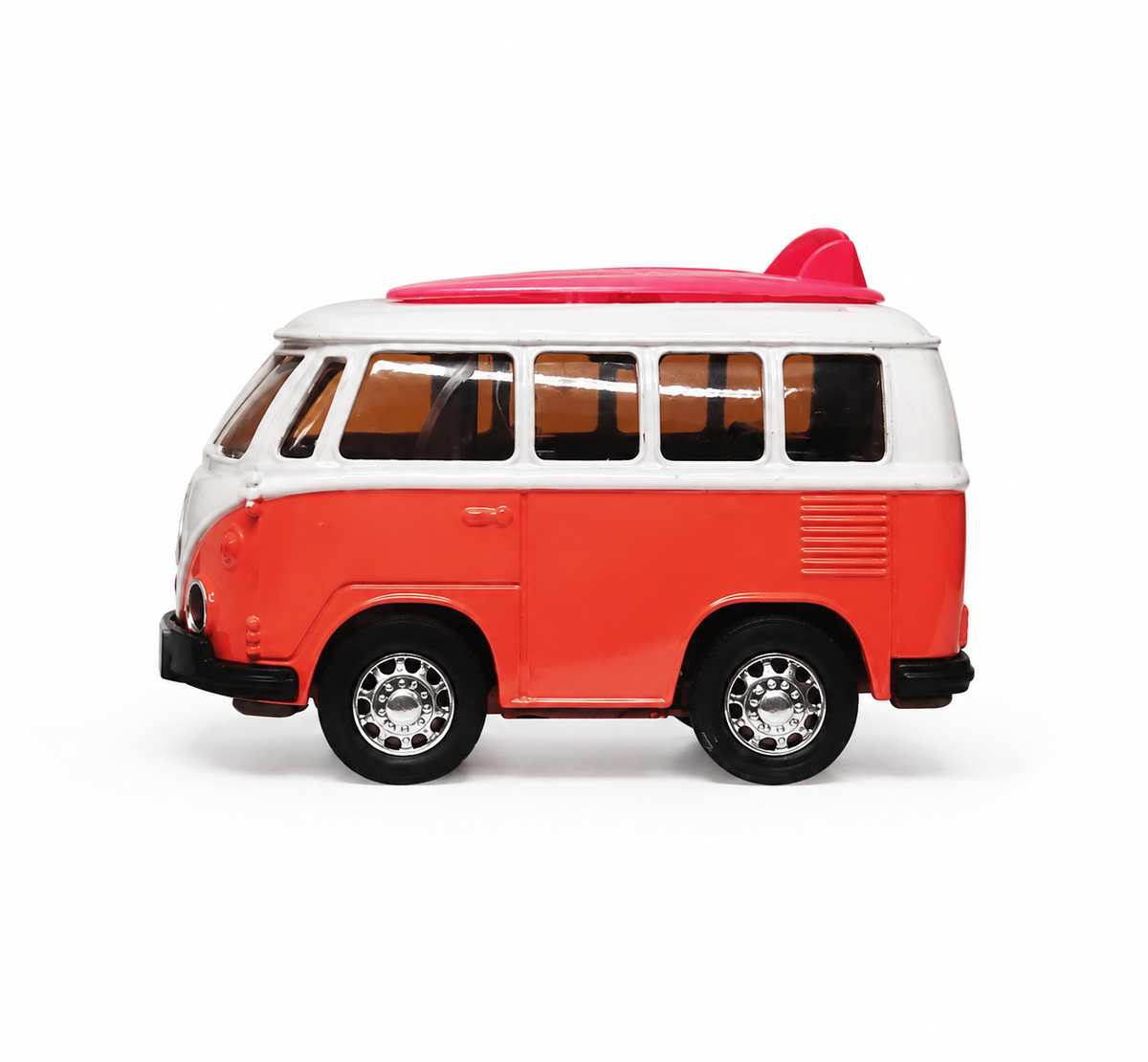 Red and white toy surf van