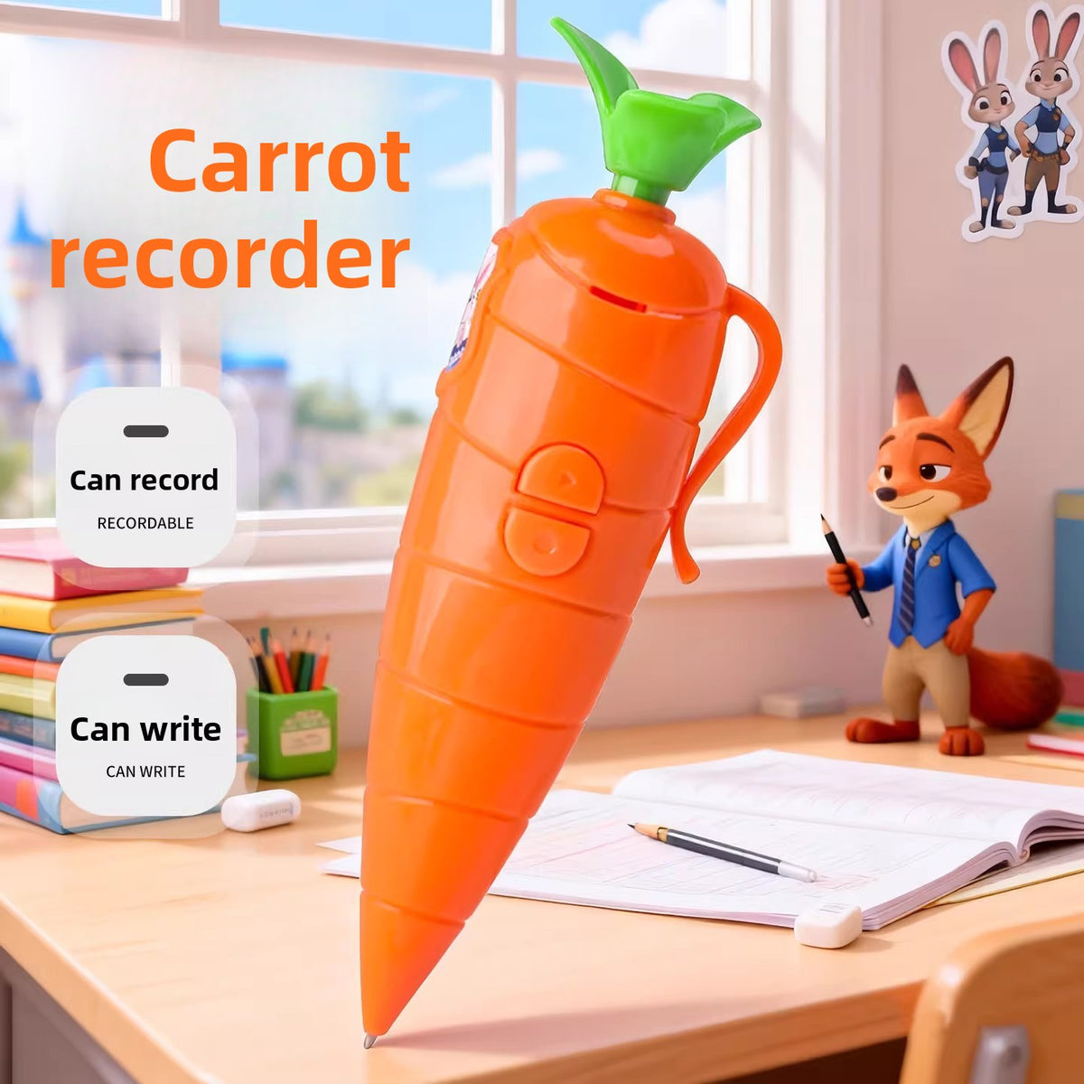Talking Carrot Pen for writing and recording