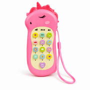Pink unicorn musical toy phone