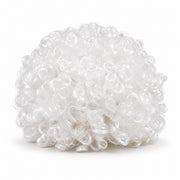 White curly costume wig