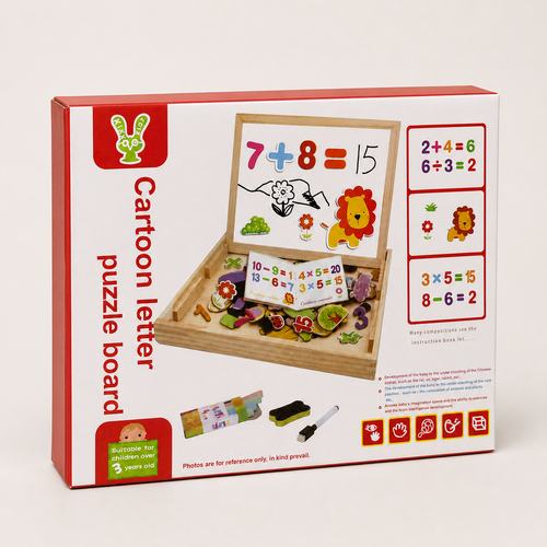 Wooden Magnetic Learning Board – Letters & Numbers — alternate view